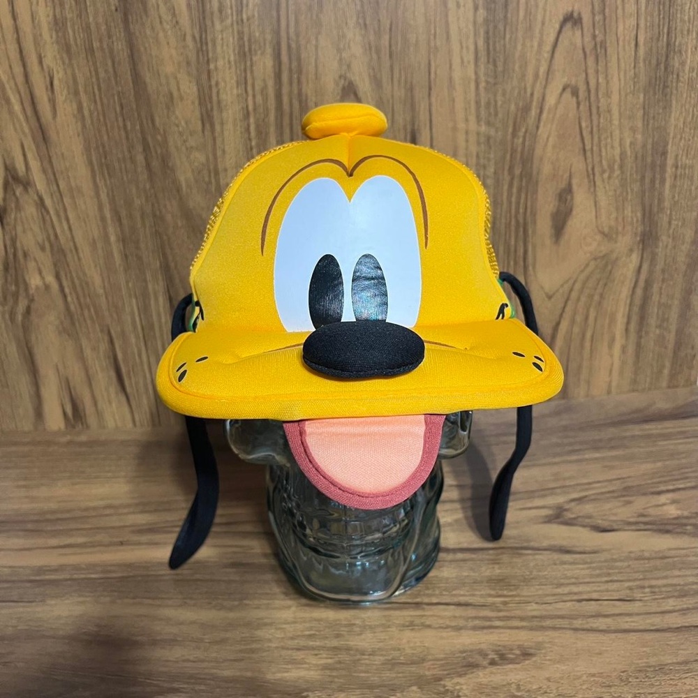 Disney Parks Pluto Baseball Hat/ Cap Snapback Foam Padded Face Ears Adult